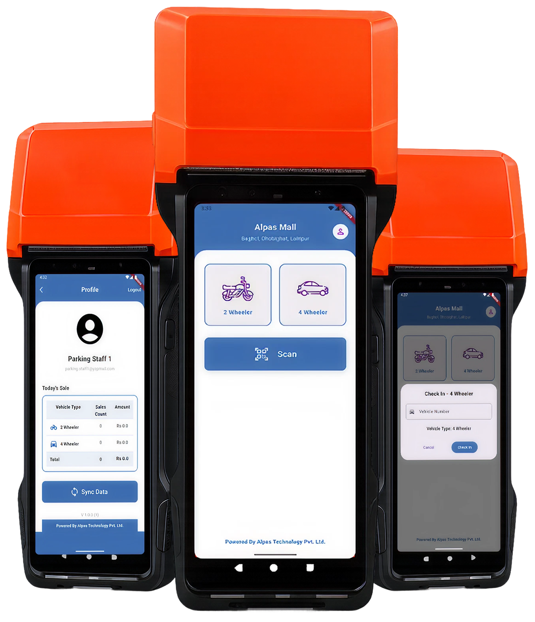 Saral Parking Smart Handheld POS Device with Thermal Printer